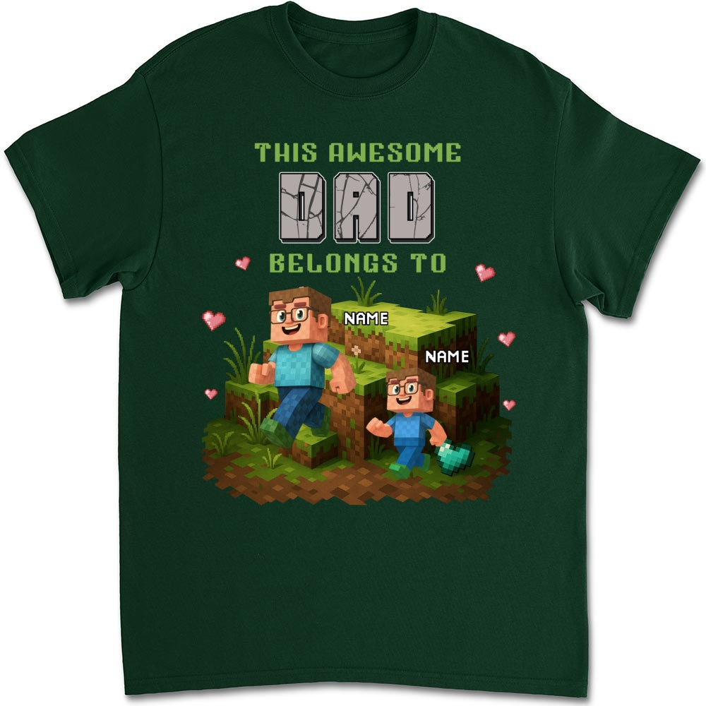 Dad Blocky Quest - Personalized Custom Shirt