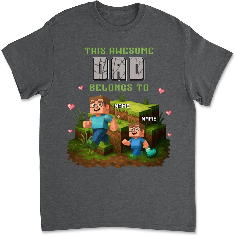 Dad Blocky Quest - Personalized Custom Shirt