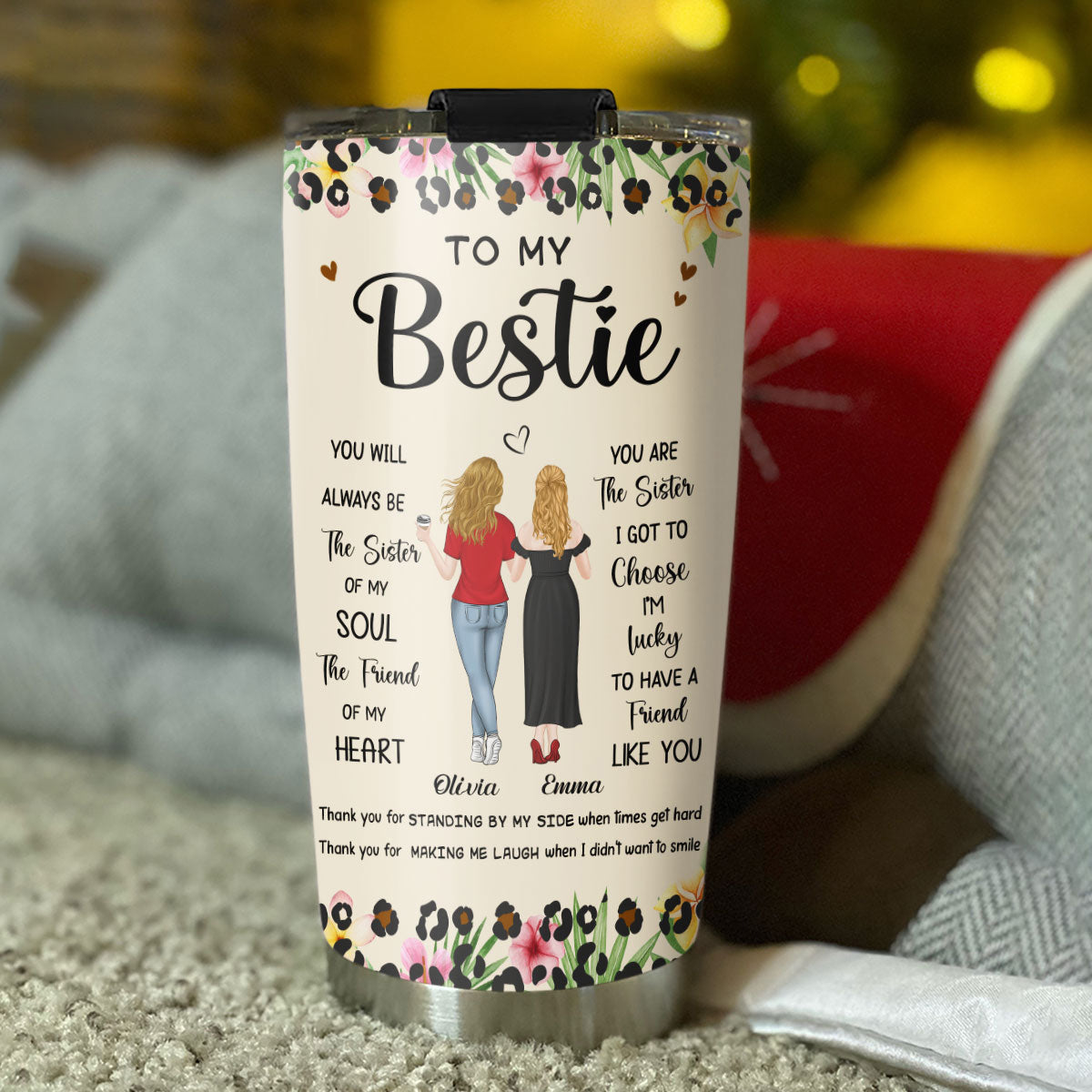 Sister Of Soul Friend Of Heart - Personalized Custom Tumbler