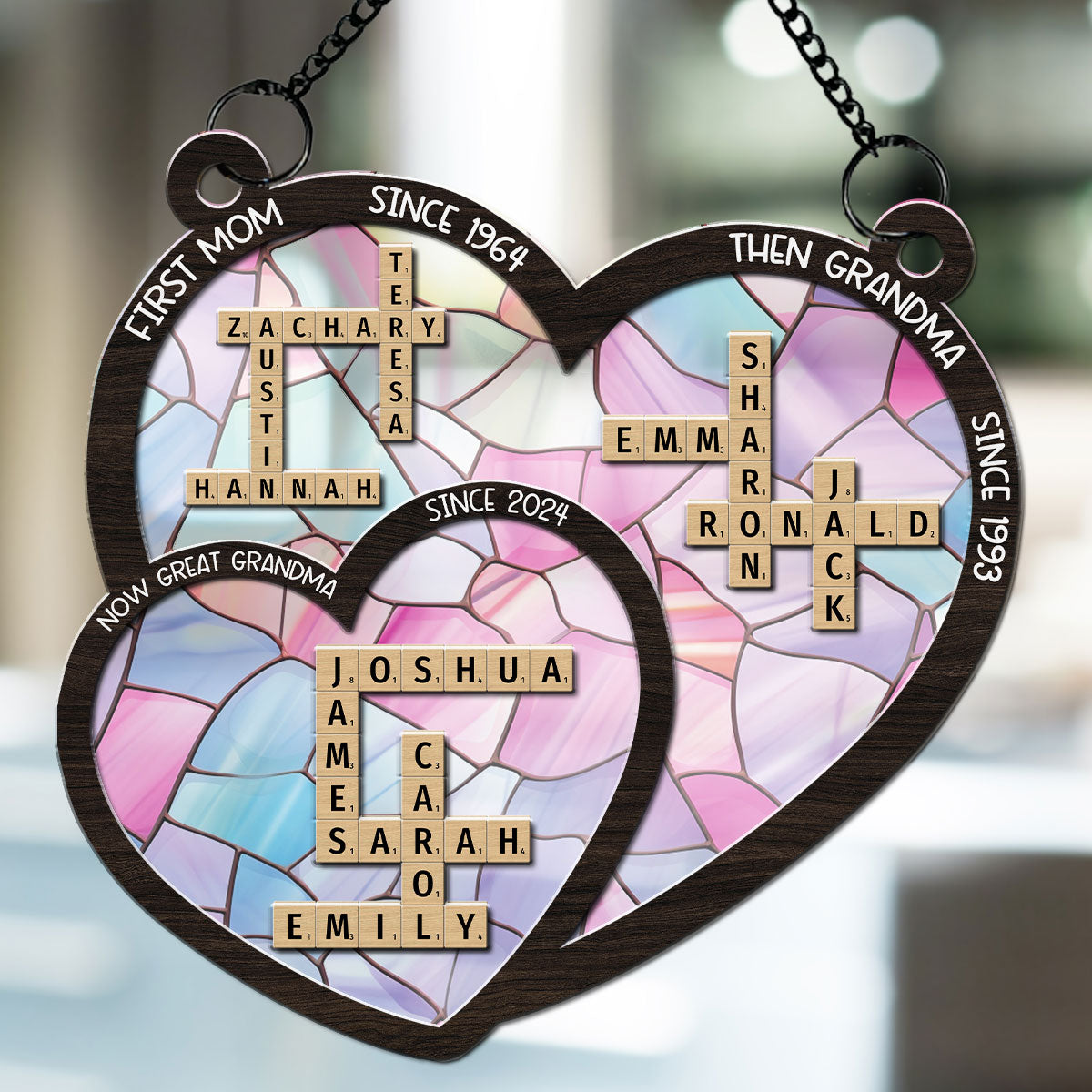 First Mom Now Grandma - Personalized Custom Suncatcher