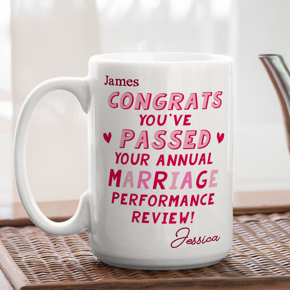 Annual Marriage Performance Review - Personalized Custom Coffee Mug