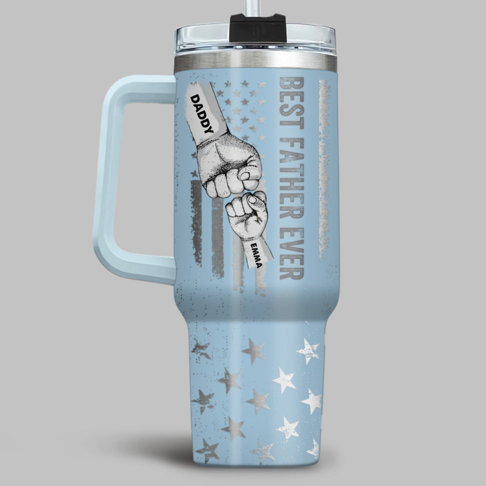 Best Dad - Personalized Custom Engraved 40oz Tumbler With Handle