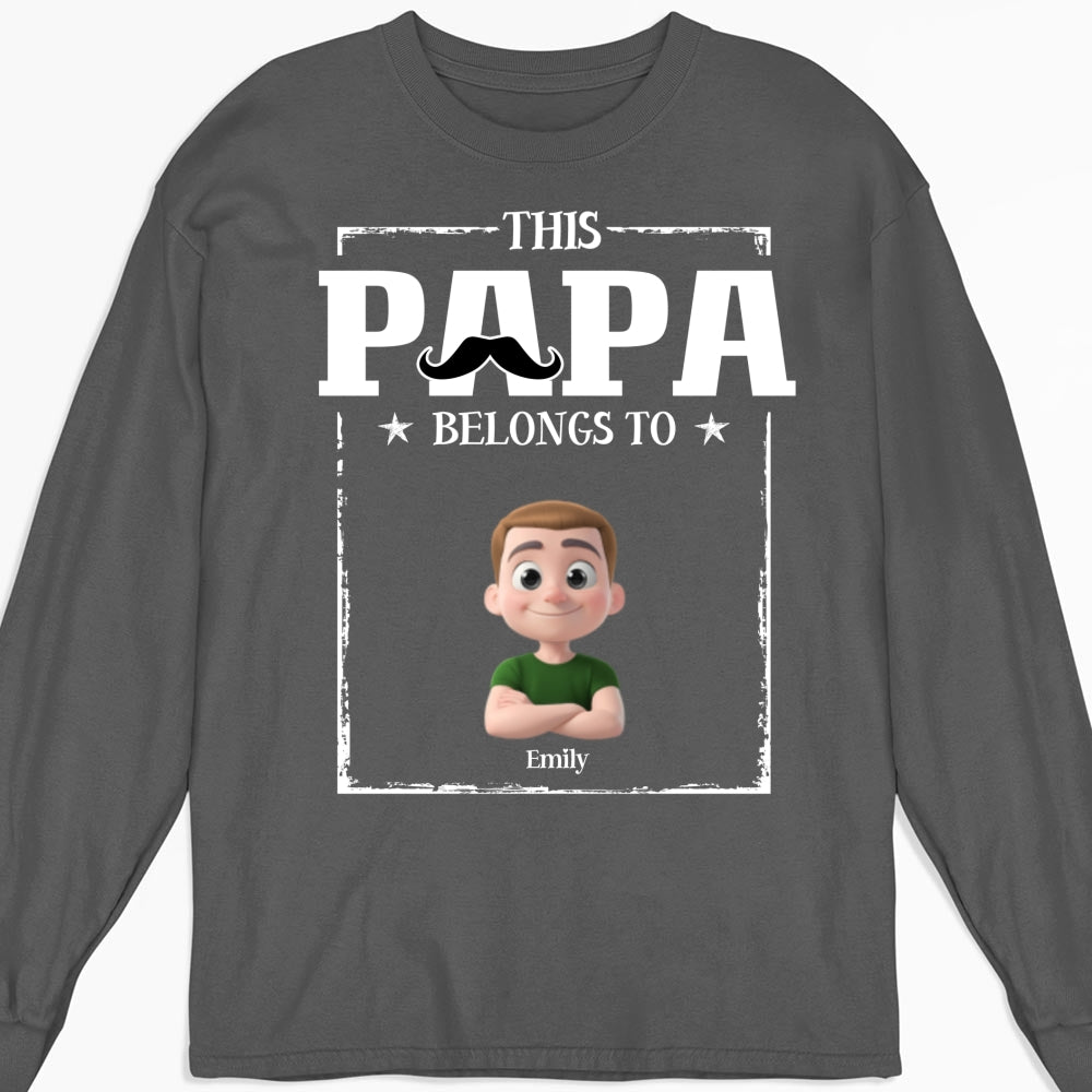 This Papa Belongs To - Personalized Custom Shirt
