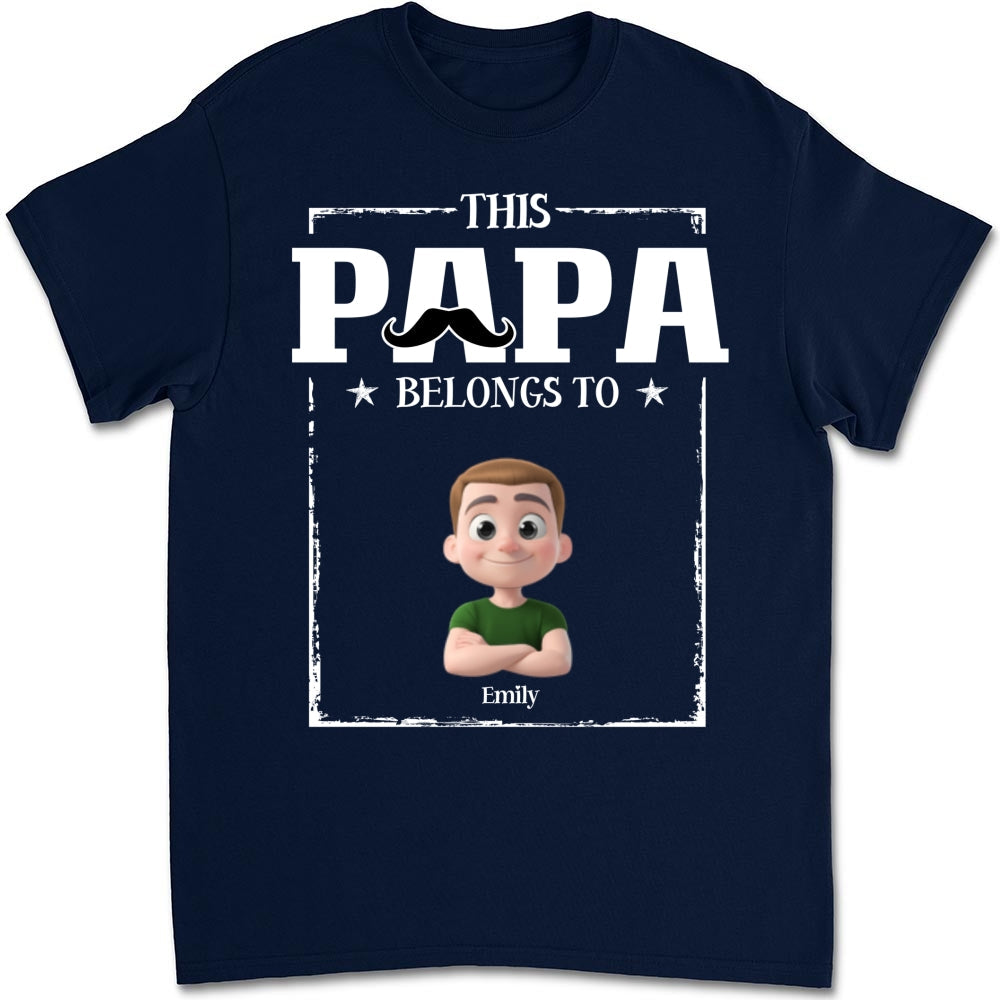 This Papa Belongs To - Personalized Custom Shirt