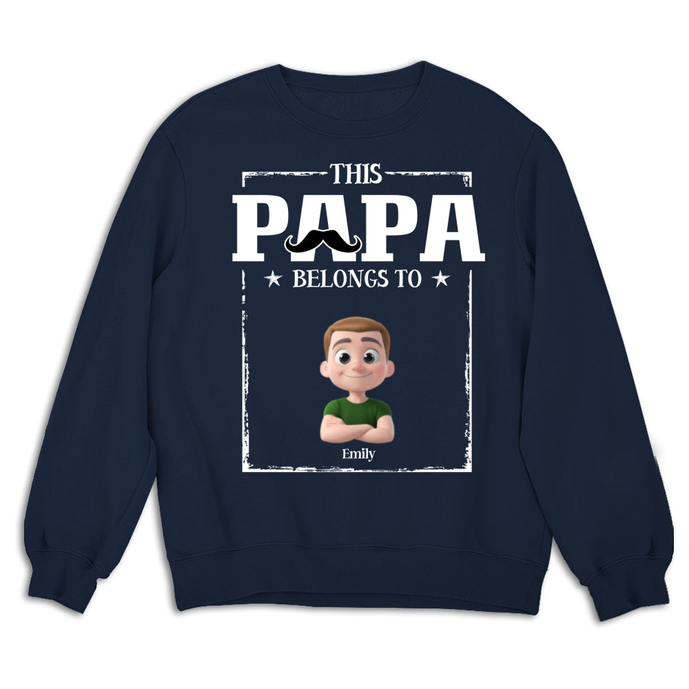 This Papa Belongs To - Personalized Custom Shirt