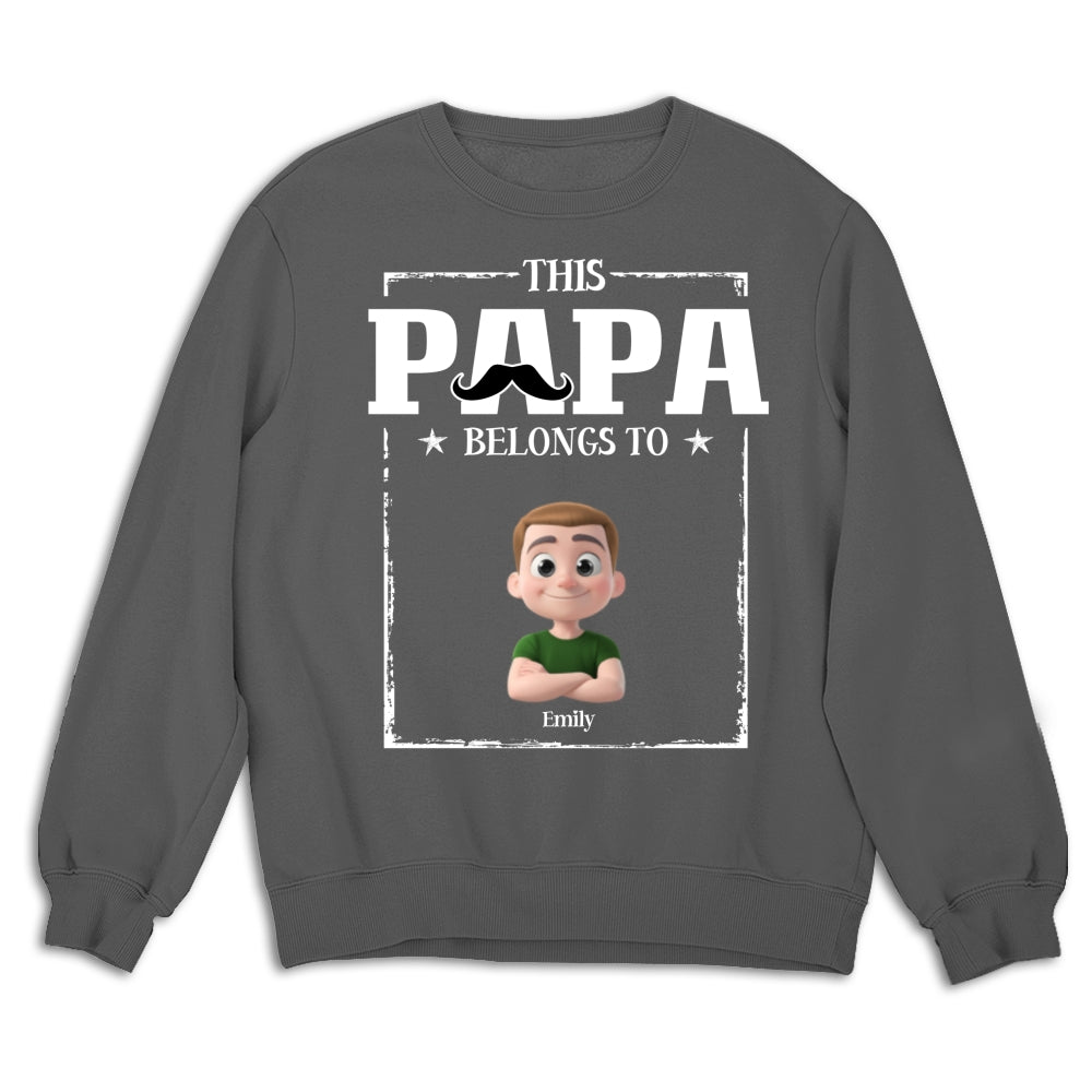 This Papa Belongs To - Personalized Custom Shirt