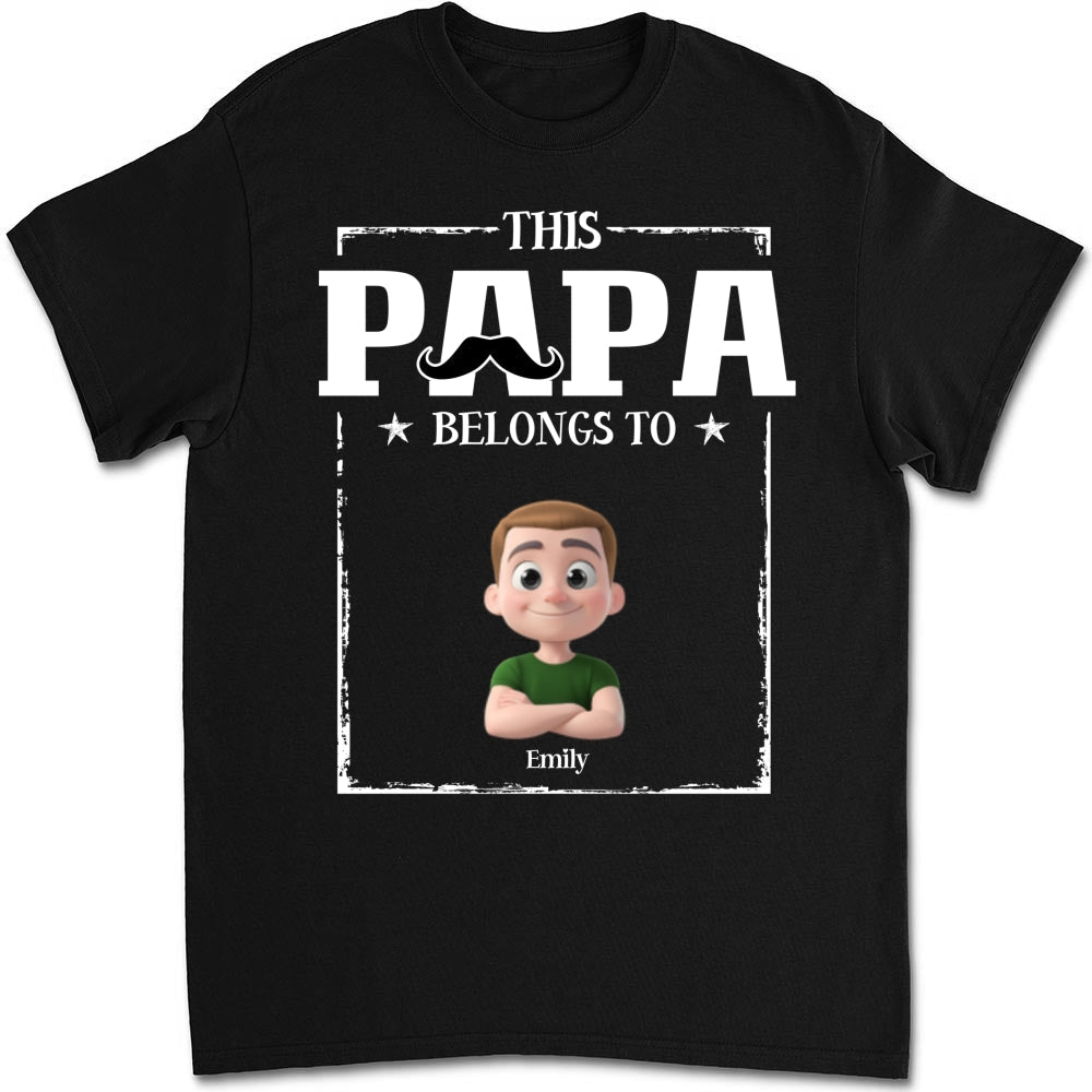 This Papa Belongs To - Personalized Custom Shirt