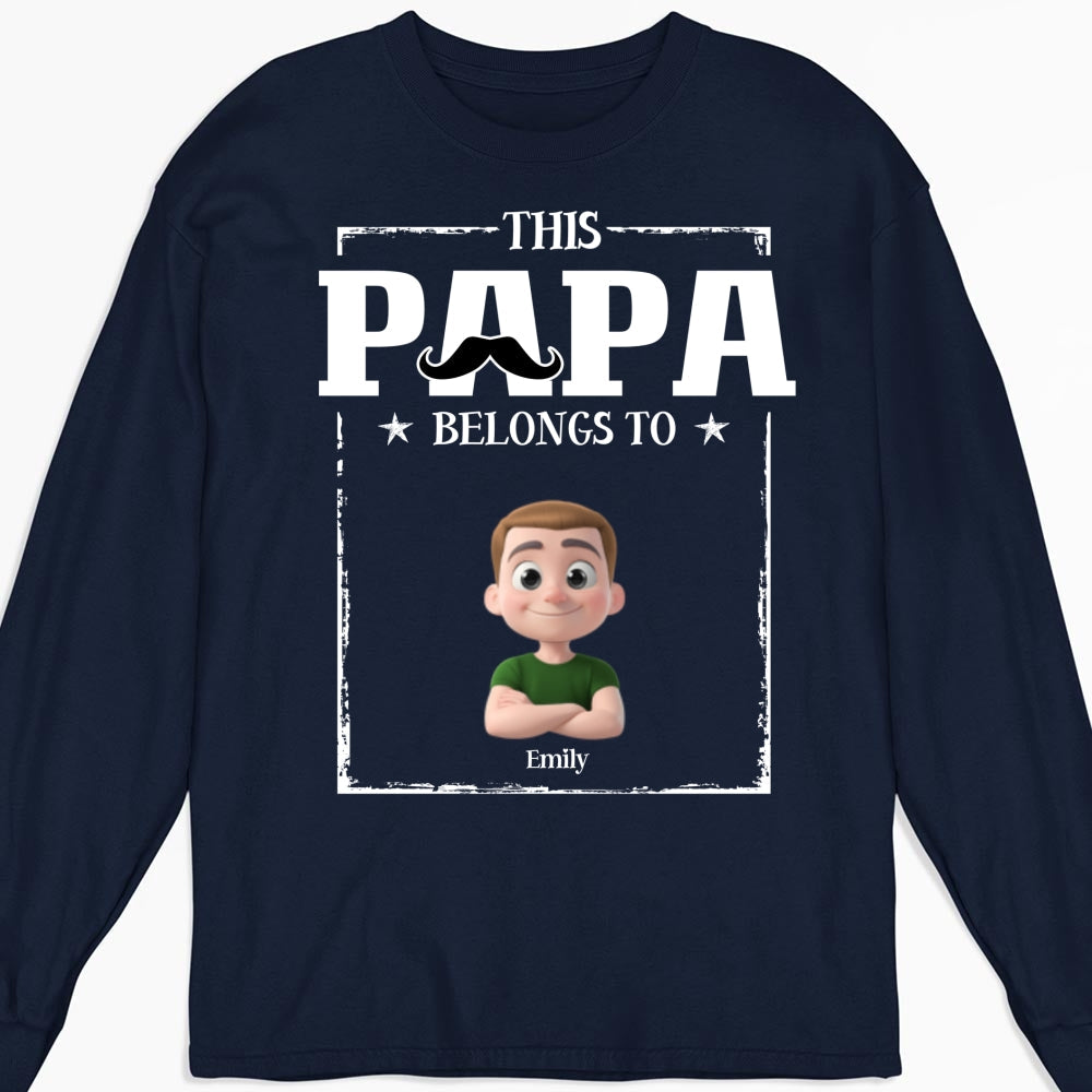 This Papa Belongs To - Personalized Custom Shirt
