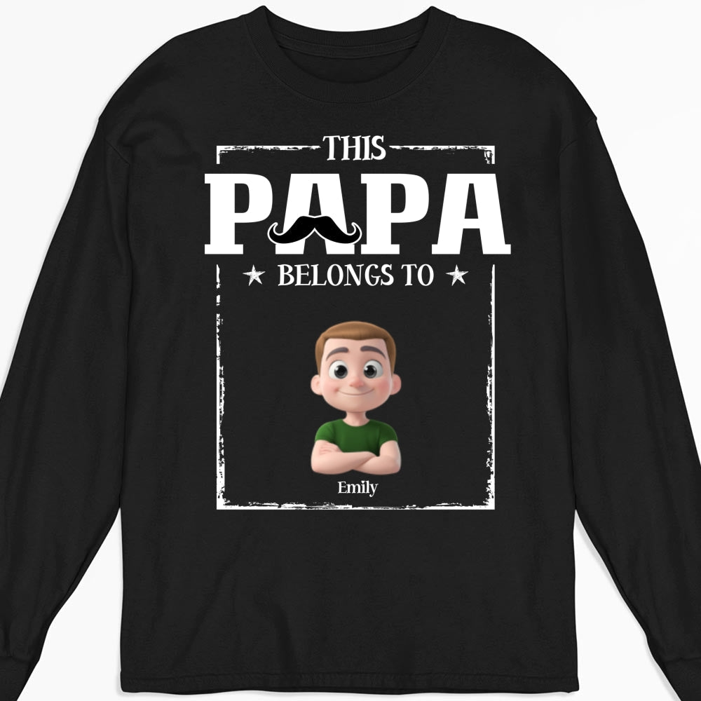 This Papa Belongs To - Personalized Custom Shirt