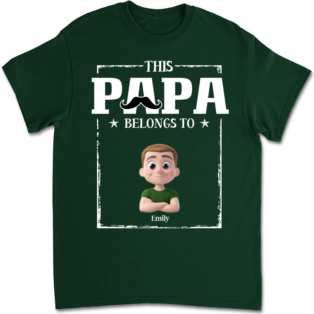 This Papa Belongs To - Personalized Custom Shirt