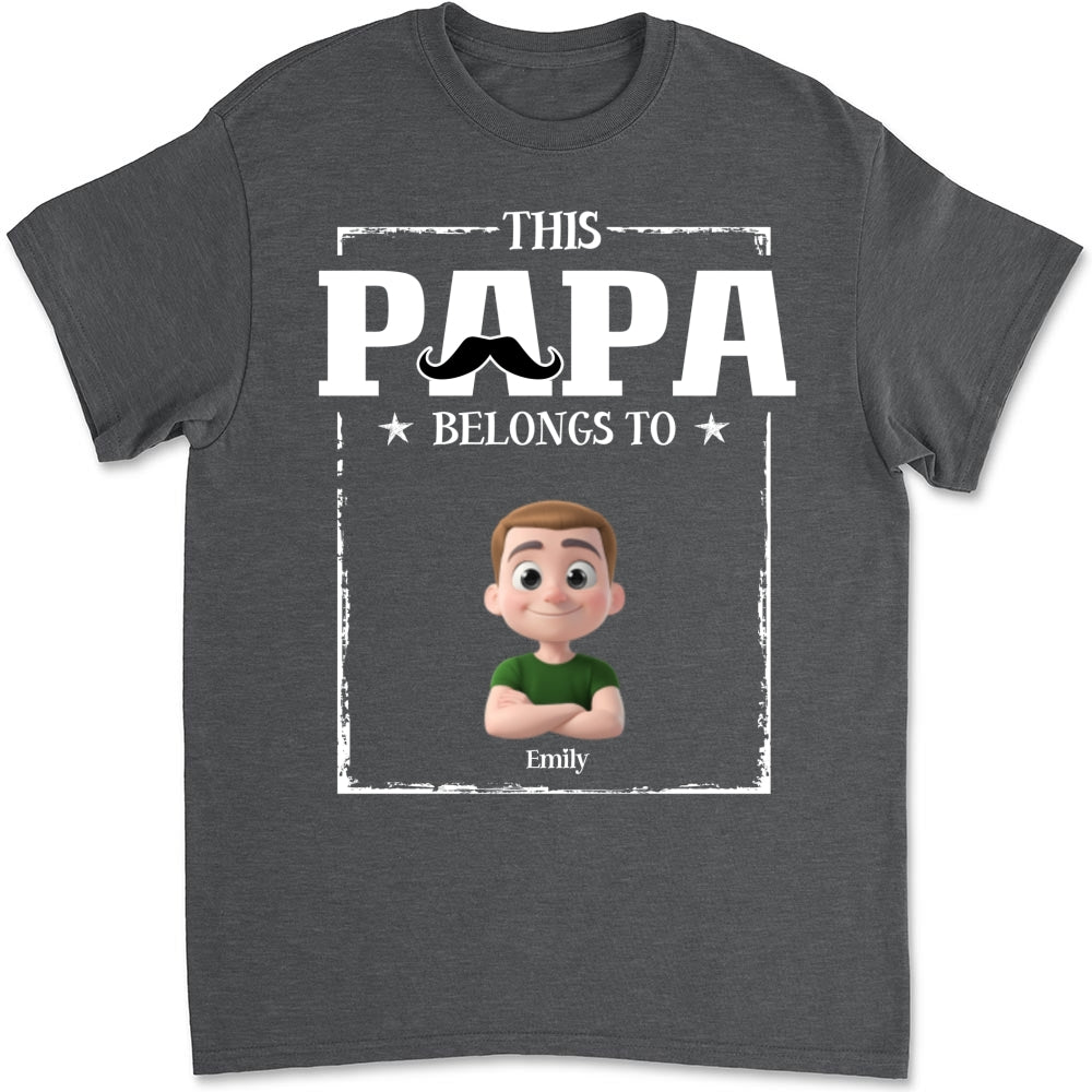 This Papa Belongs To - Personalized Custom Shirt