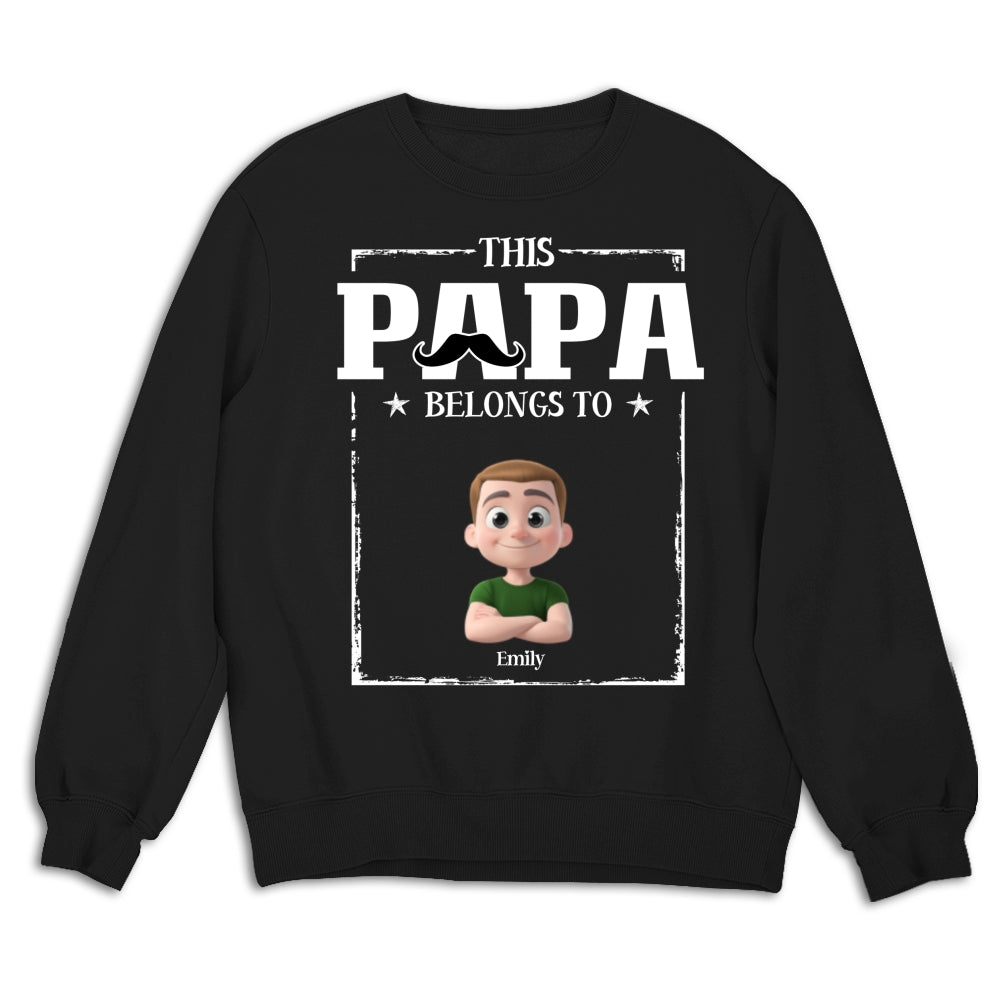 This Papa Belongs To - Personalized Custom Shirt