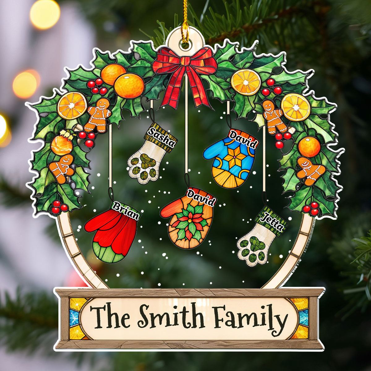 Lovely Gloves Hanging - Personalized Custom Acrylic Ornament