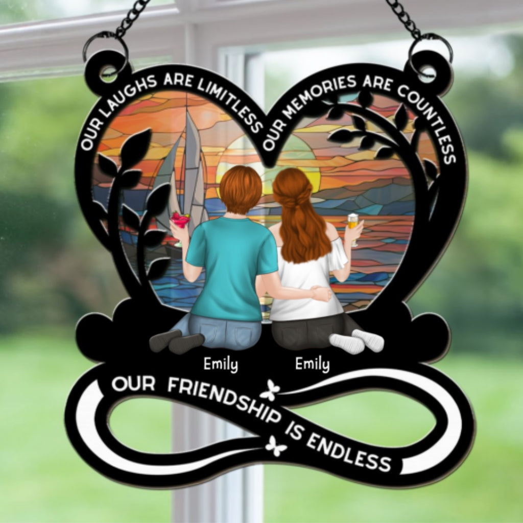 Our Laughs Are Limitless - Personalized Custom Suncatcher