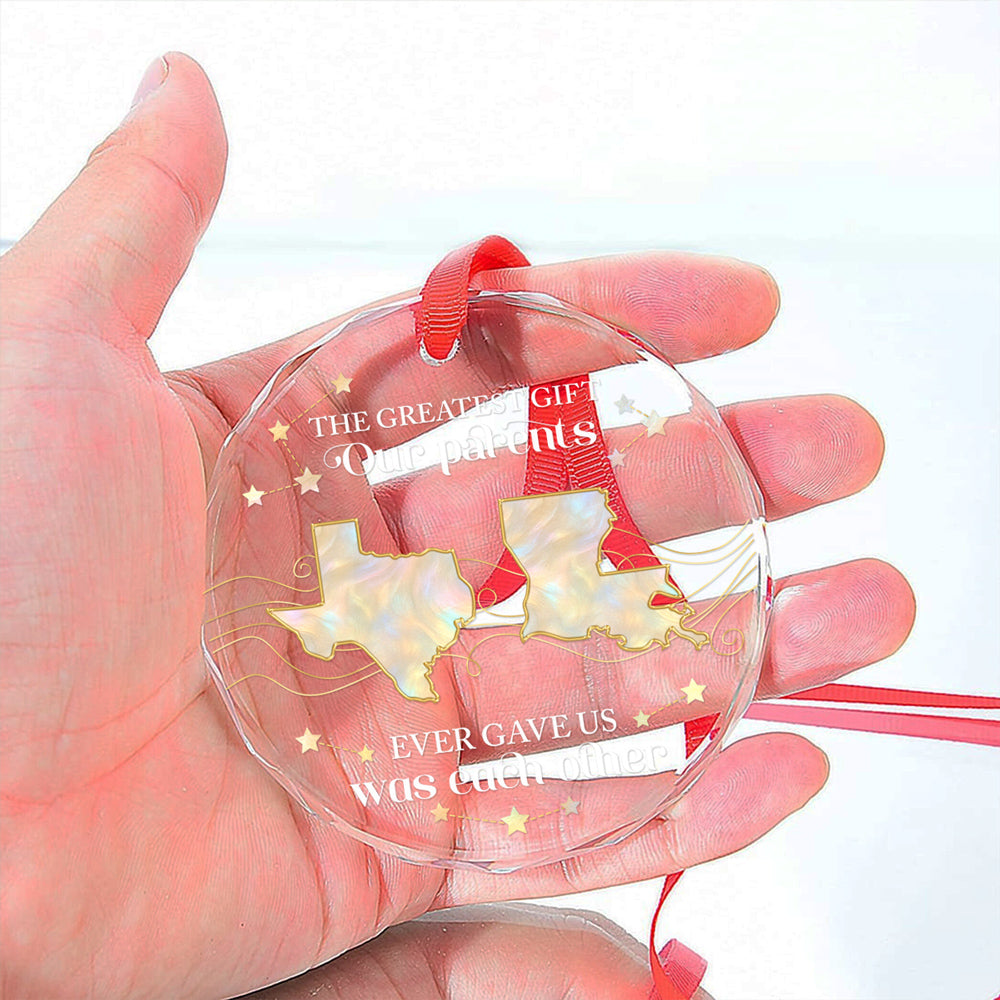 Sibling Of Pearl - Personalized Custom Glass Ornament