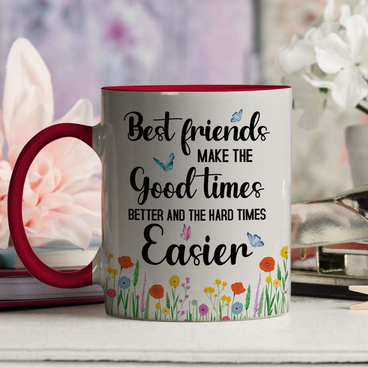 Good Times Better With Friends - Personalized Custom Accent Mug