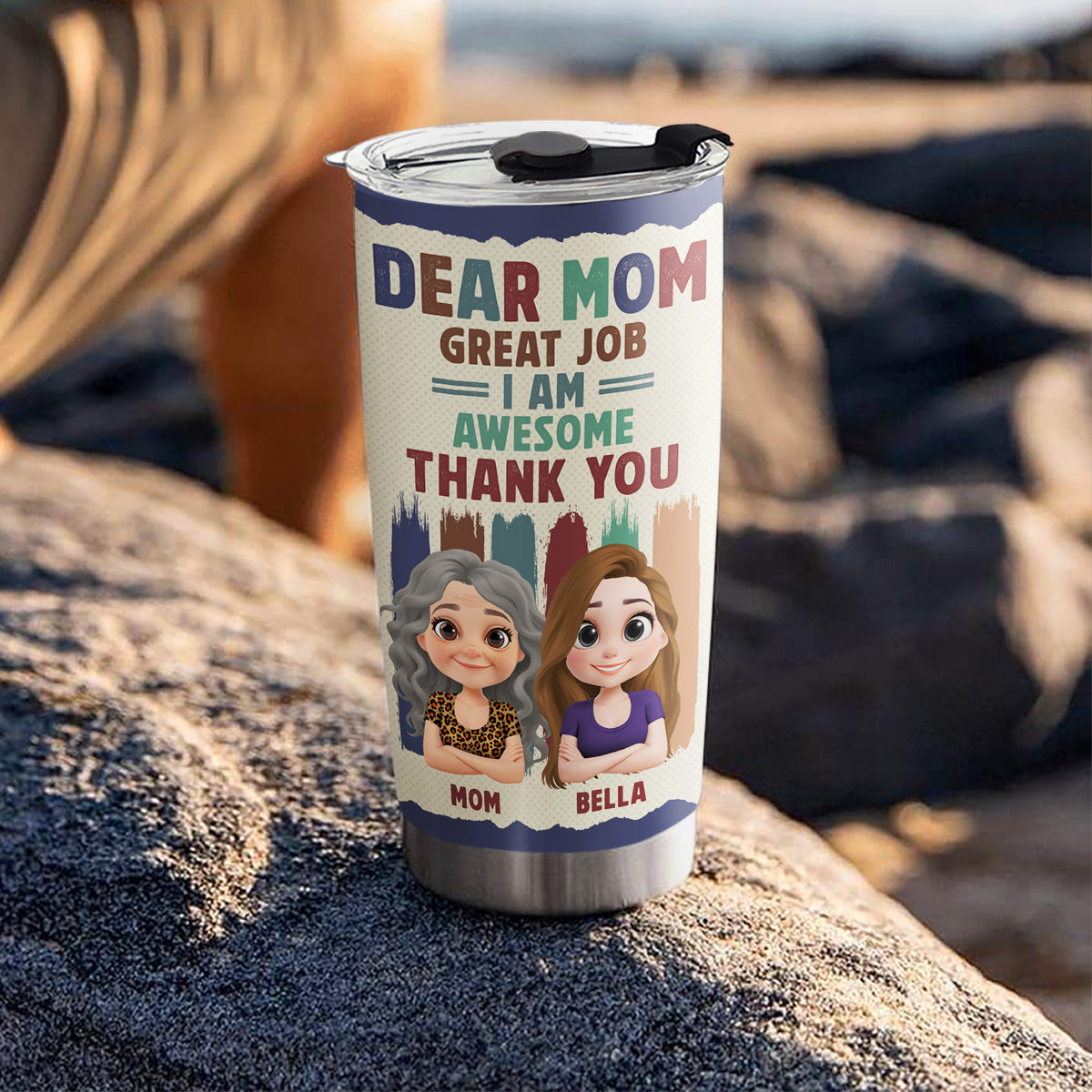 Dear Mom We Are Awesome Thank You - Personalized Custom Tumbler