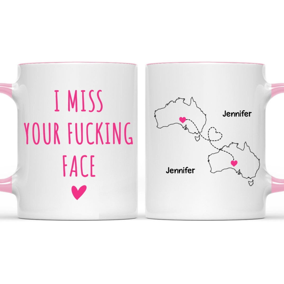 I Miss Your Face - Personalized Custom Accent Mug
