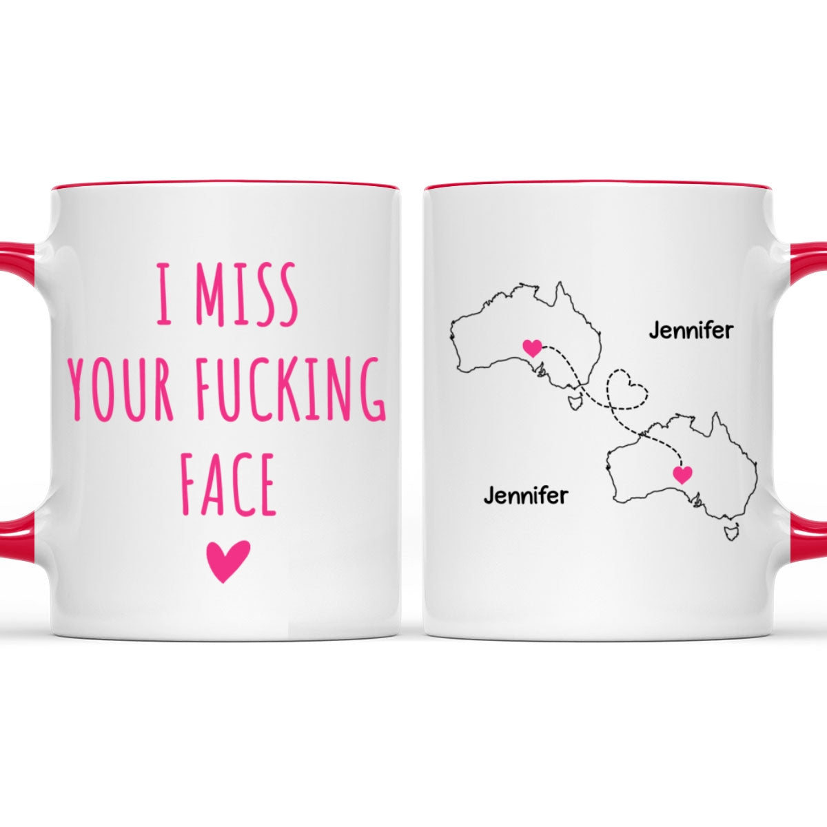 I Miss Your Face - Personalized Custom Accent Mug