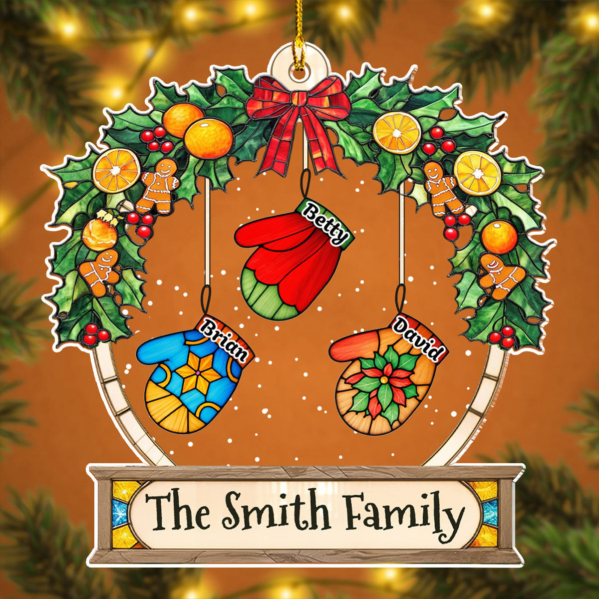 Lovely Gloves Hanging - Personalized Custom Acrylic Ornament