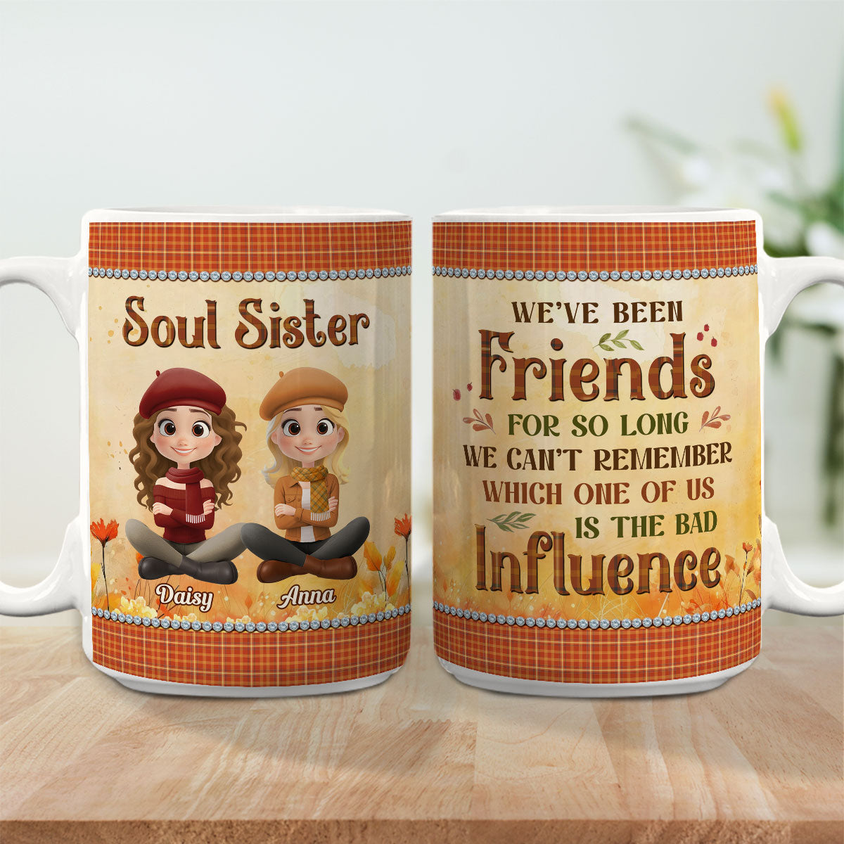 Pumpkin Spice Besties - Personalized Custom Coffee Mug