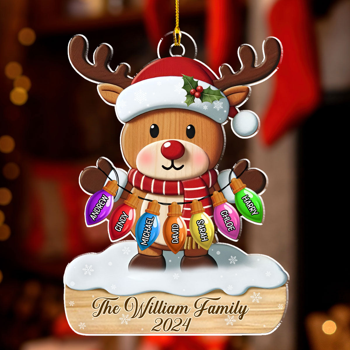 Family Bulb - Personalized Custom Acrylic Ornament