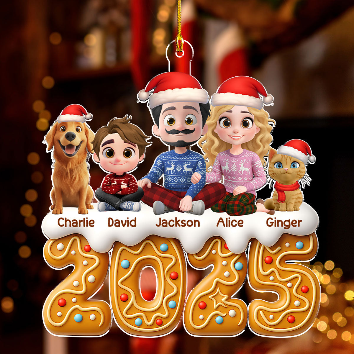 Family Of The Year Pet Version - Personalized Custom Acrylic Ornament
