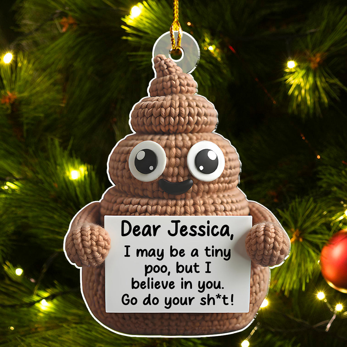 Positive Poo - Personalized Custom Acrylic Ornament