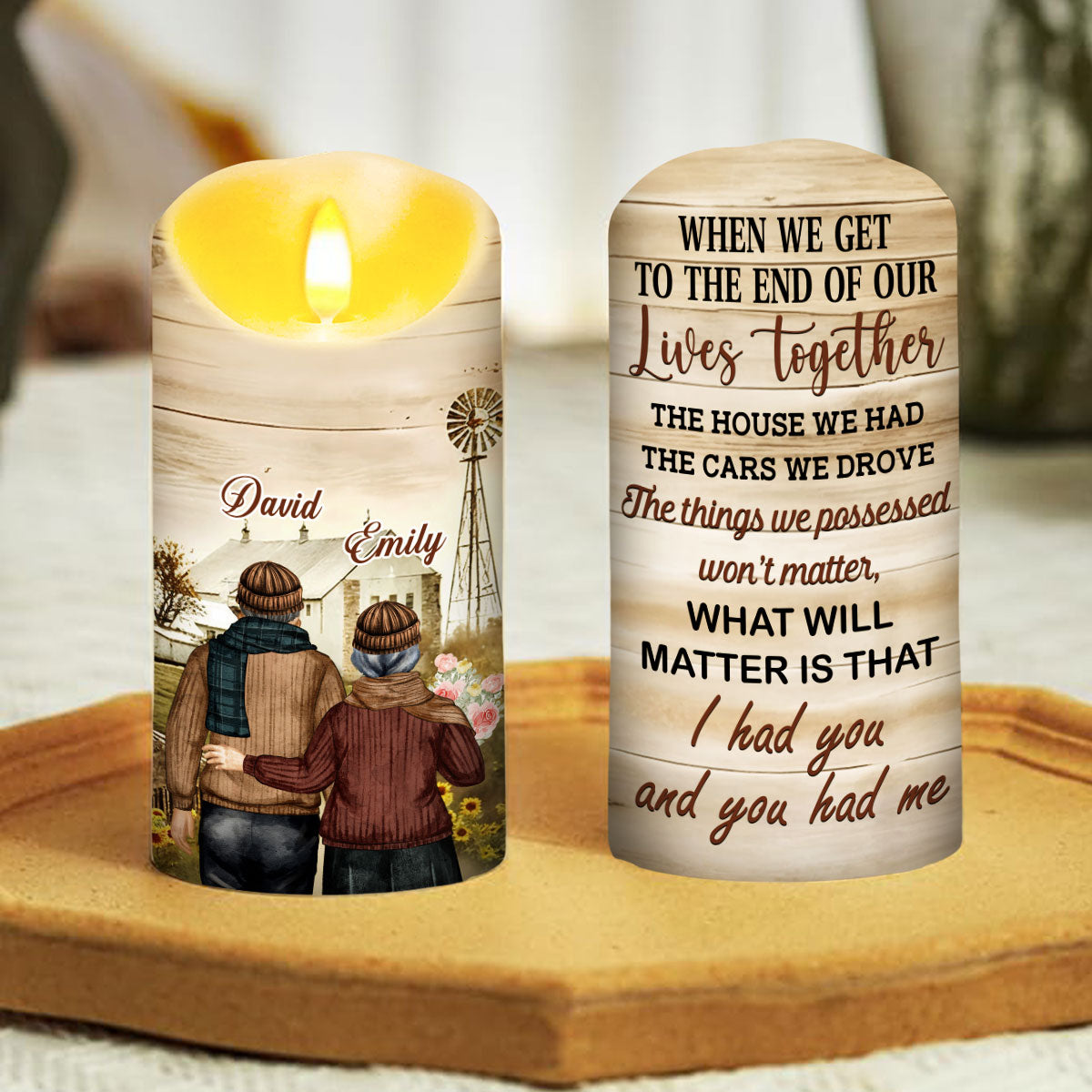 I Had You And You Had Me - Personalized Custom LED Candle