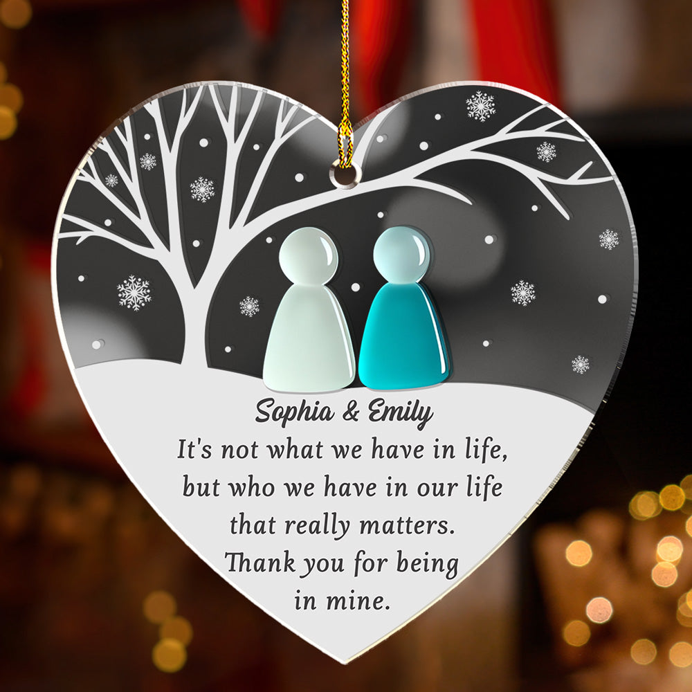 Sea Glass Friendship - Personalized Custom Mirrored Acrylic Ornament