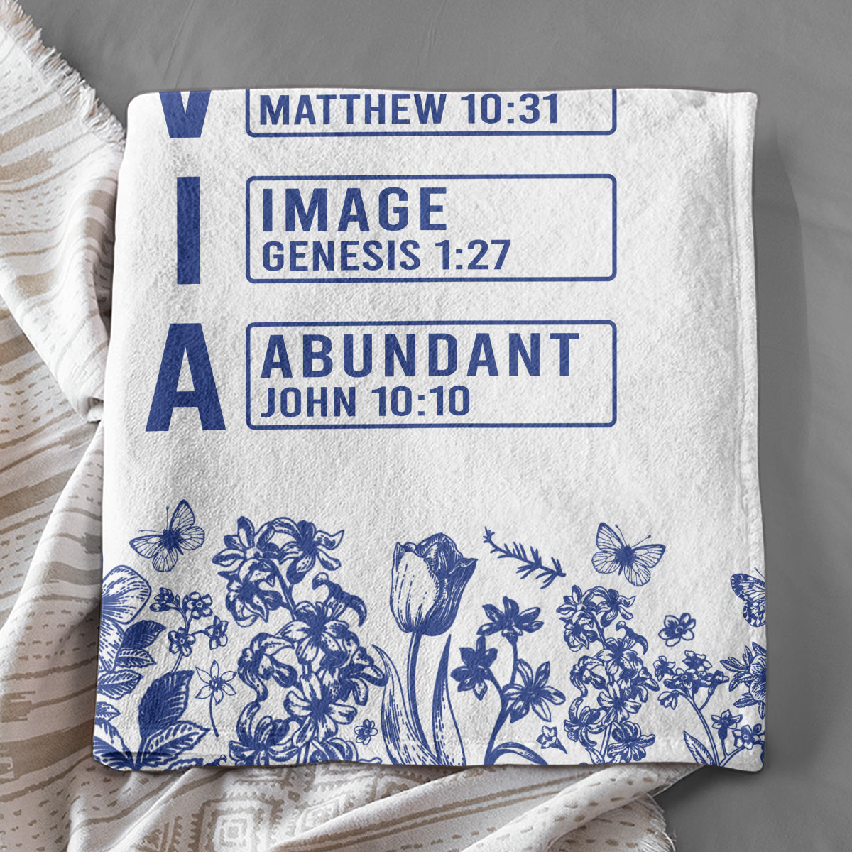 God Says You Are - Personalized Custom Fleece Blanket