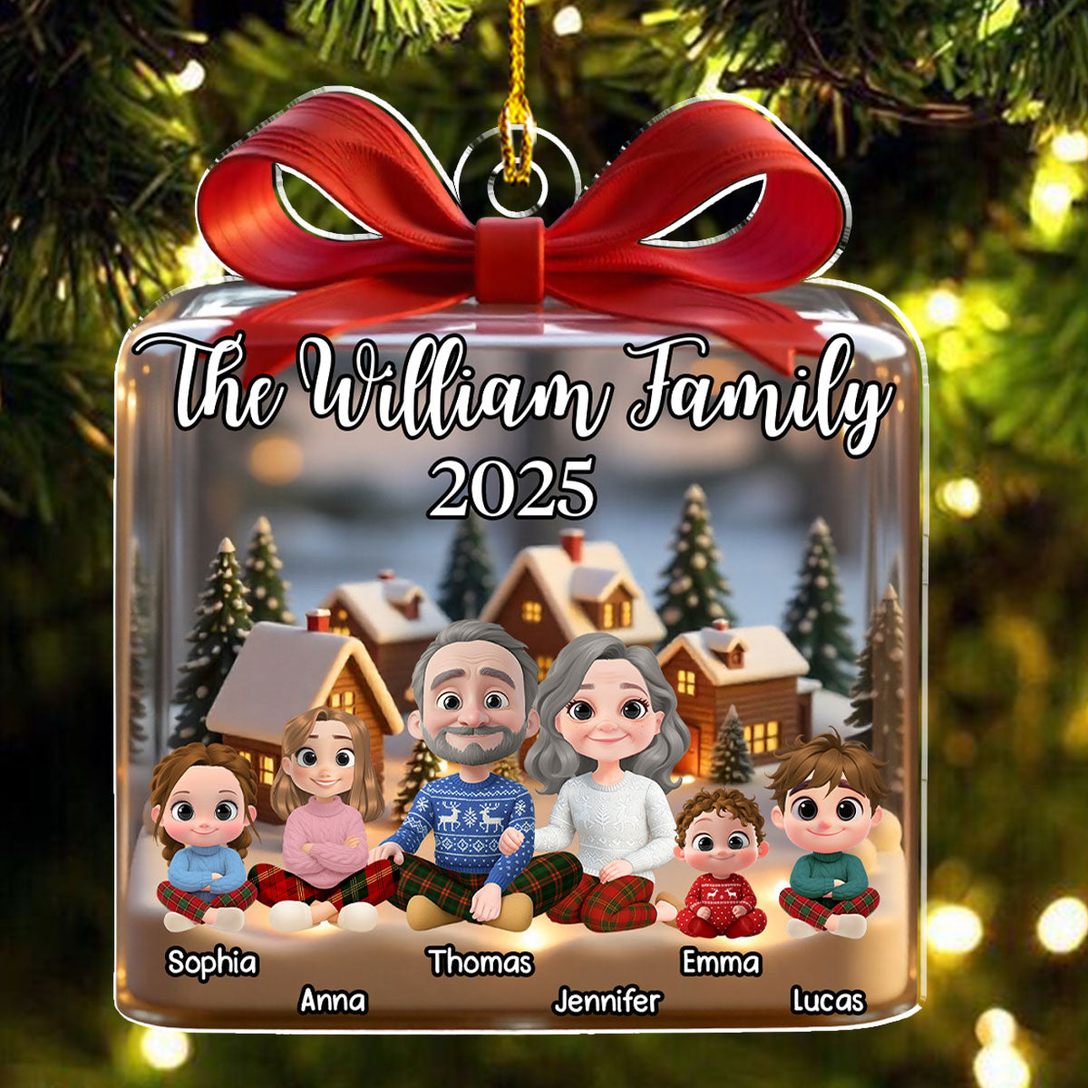 Our Family This Year - Personalized Custom Acrylic Ornament