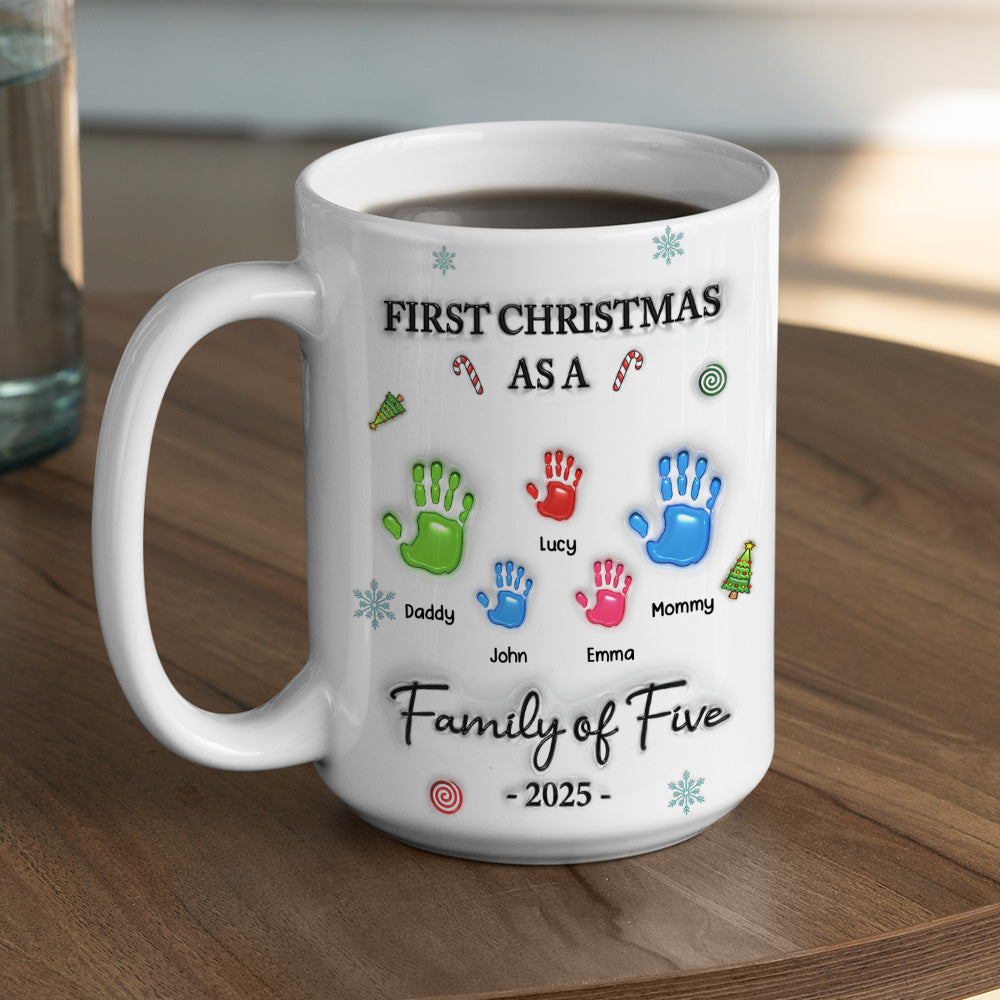 First Christmas Family - Personalized Custom 3D Inflated Effect Mug