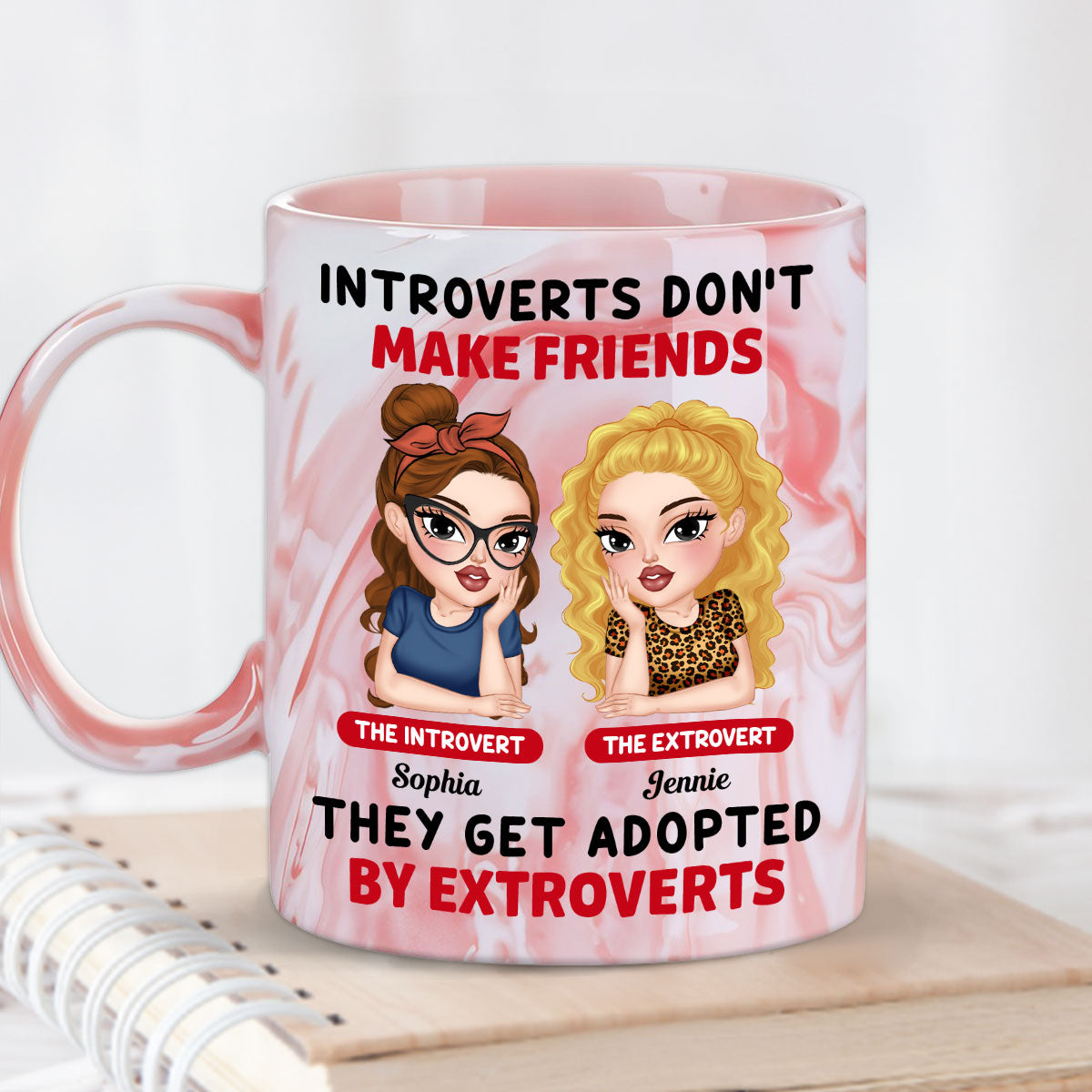 My Crazy One - Personalized Custom Pink Marble Mug