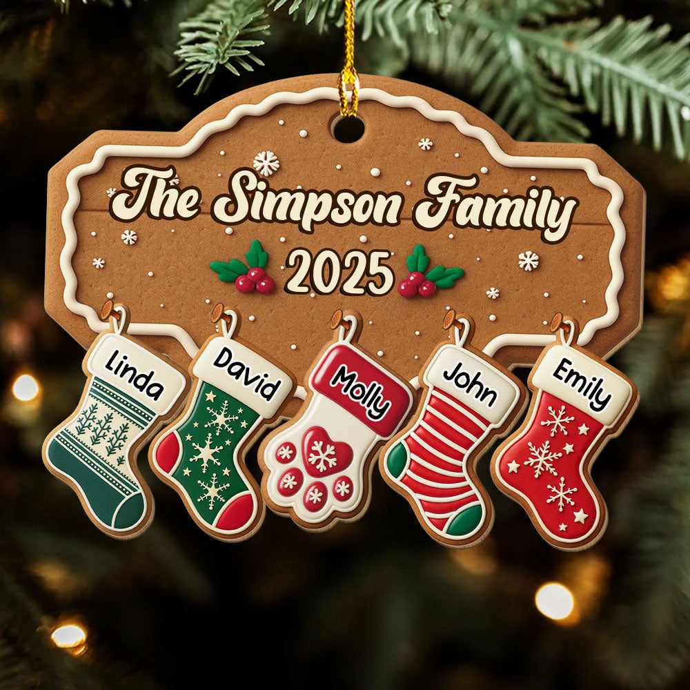 Home Is Our Christmas Heart - Personalized Custom Wood Ornament