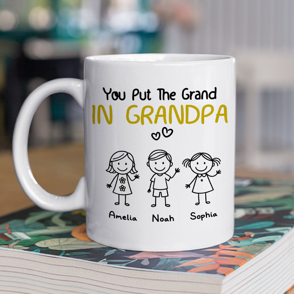 You Make Grandpa Look Grand - Personalized Custom Coffee Mug