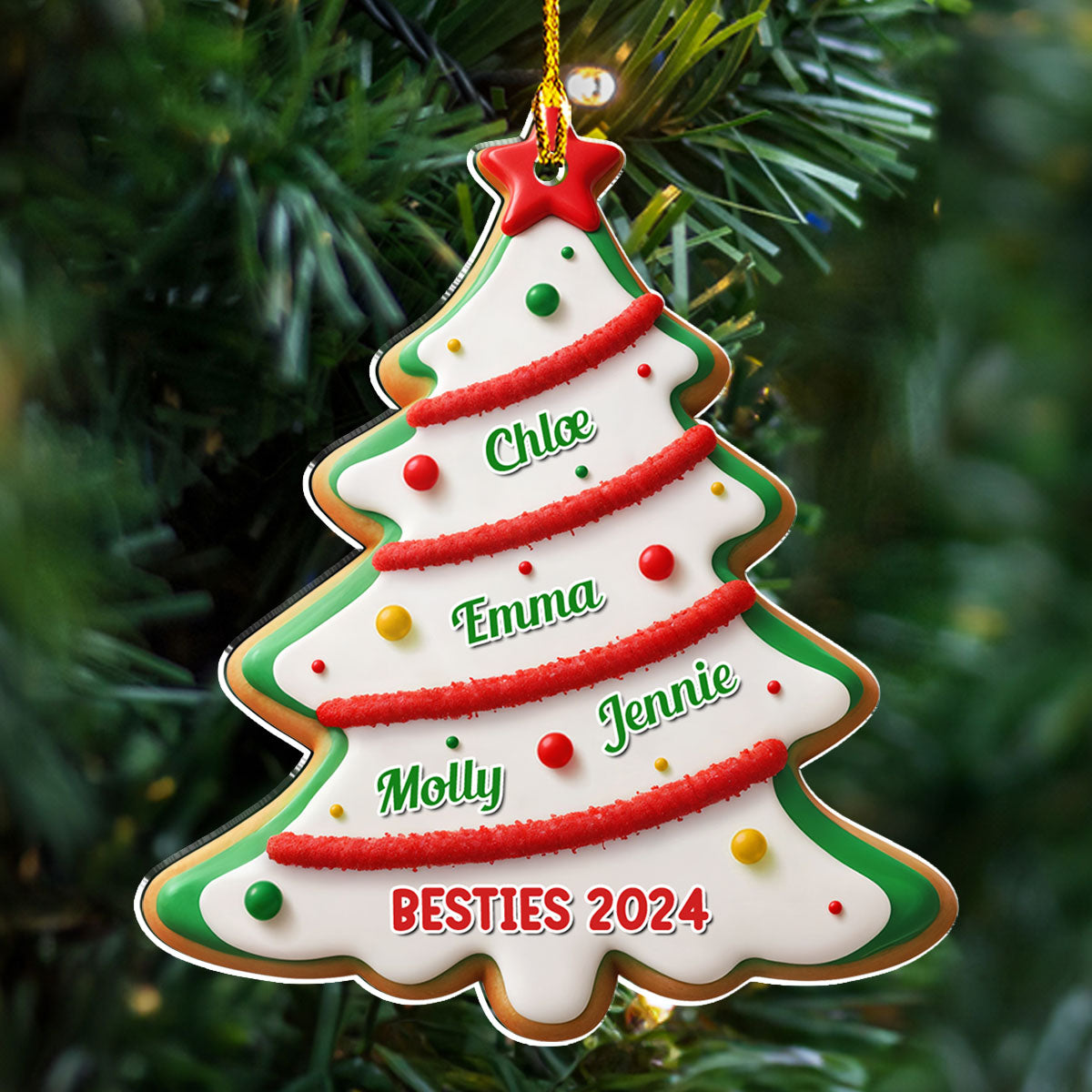 Family Christmas Cake - Personalized Custom Acrylic Ornament