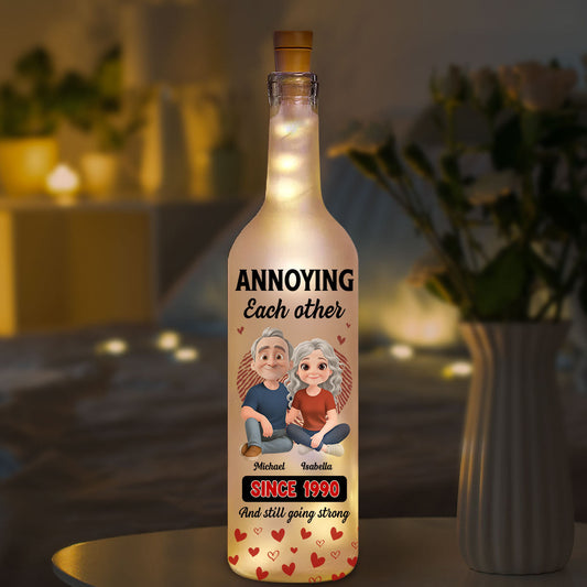 Annoying Each Other - Personalized Custom Bottle Lamp