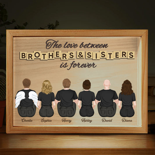 Brothers And Sisters Forever - Personalized Frame Light Box
