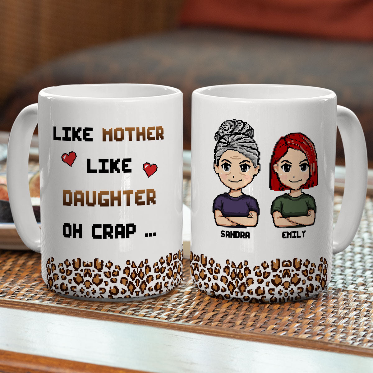 Like Mother Like Daughter - Personalized Custom Coffee Mug