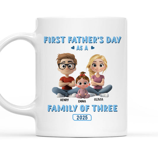 First Father Day - Personalized Custom Coffee Mug