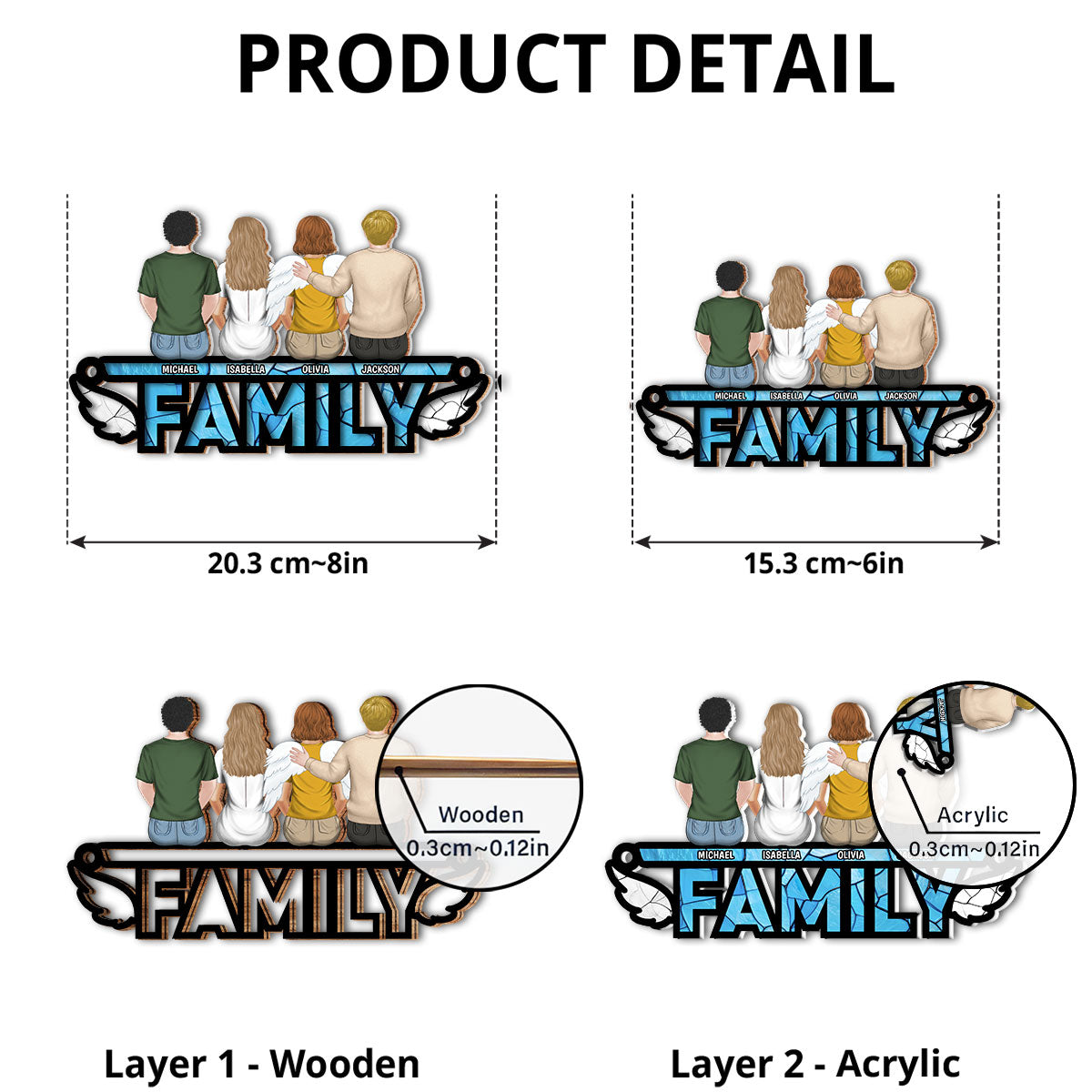 Family I'm Always With You - Personalized Custom Suncatcher