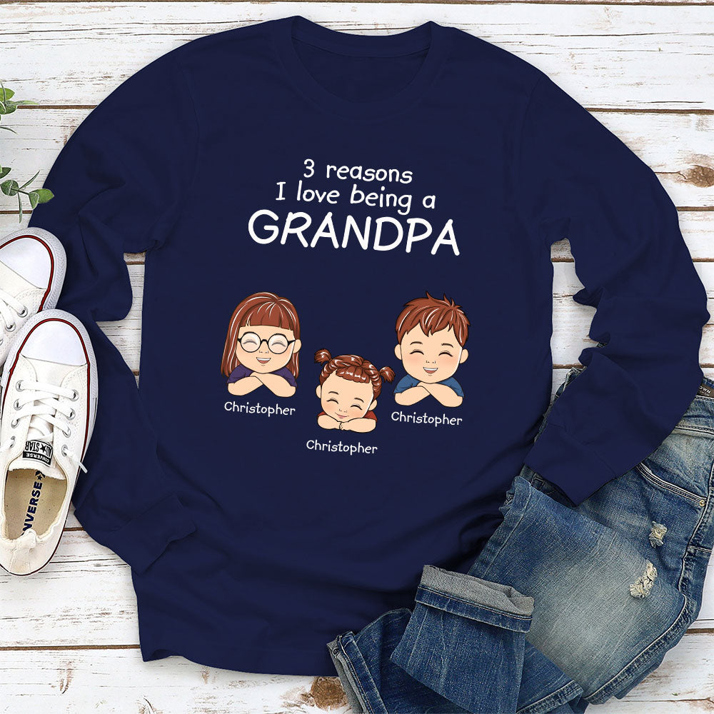 Reason To Be A Grandpa - Personalized Custom Shirt