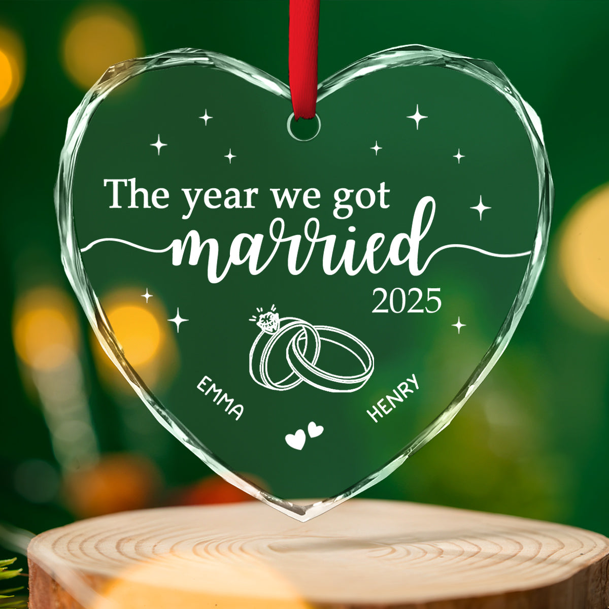The Year We Got It - Personalized Custom Glass Ornament
