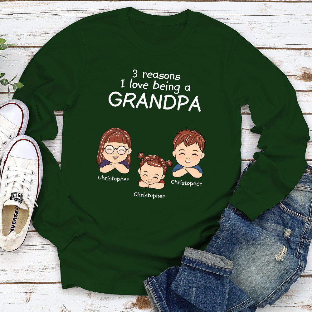 Reason To Be A Grandpa - Personalized Custom Shirt