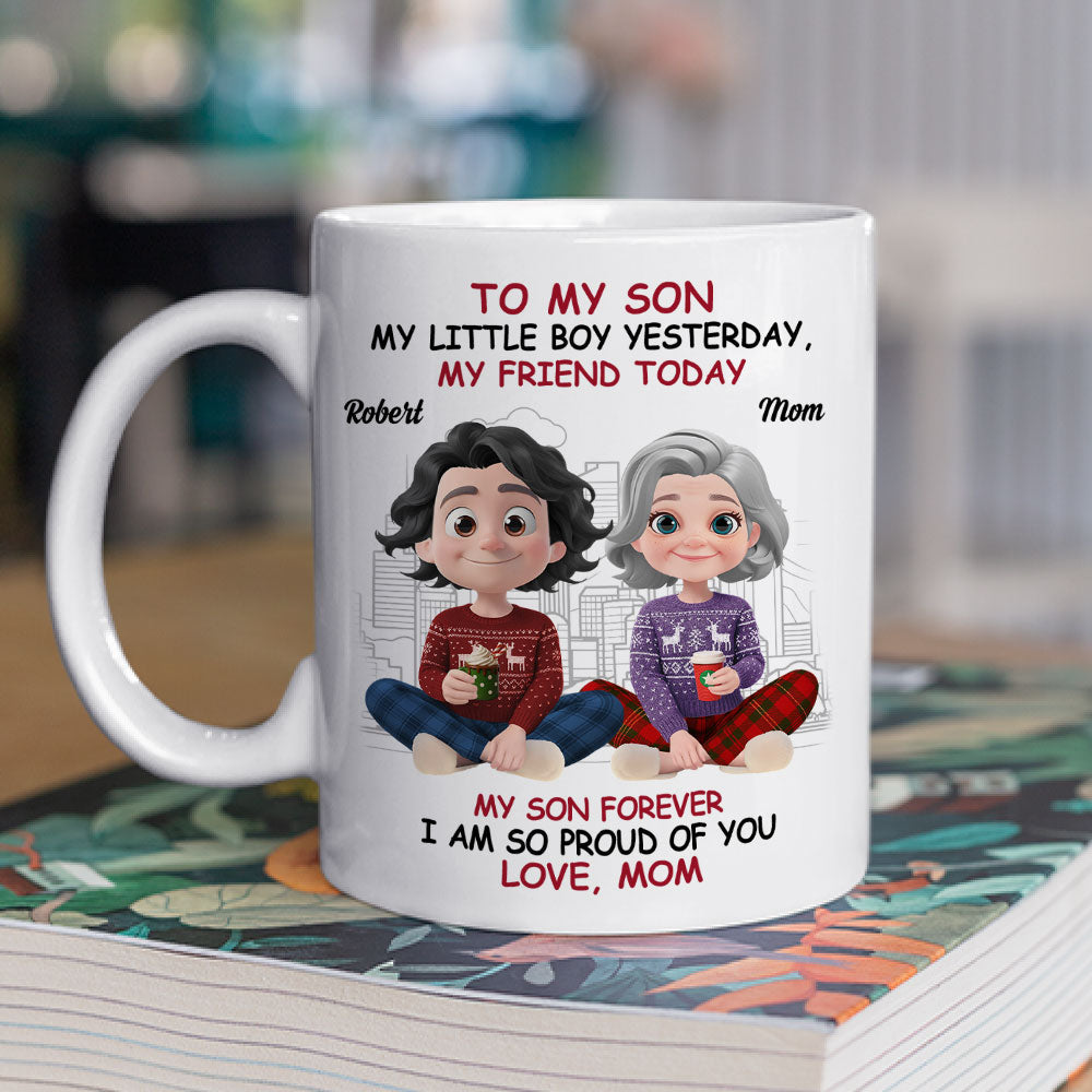 My Little Boy My Strength - Personalized Custom Coffee Mug