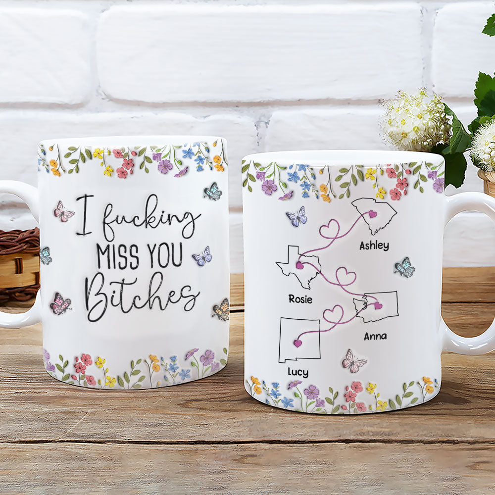 I Miss You My Bestie - Personalized Custom 3D Inflated Effect Mug