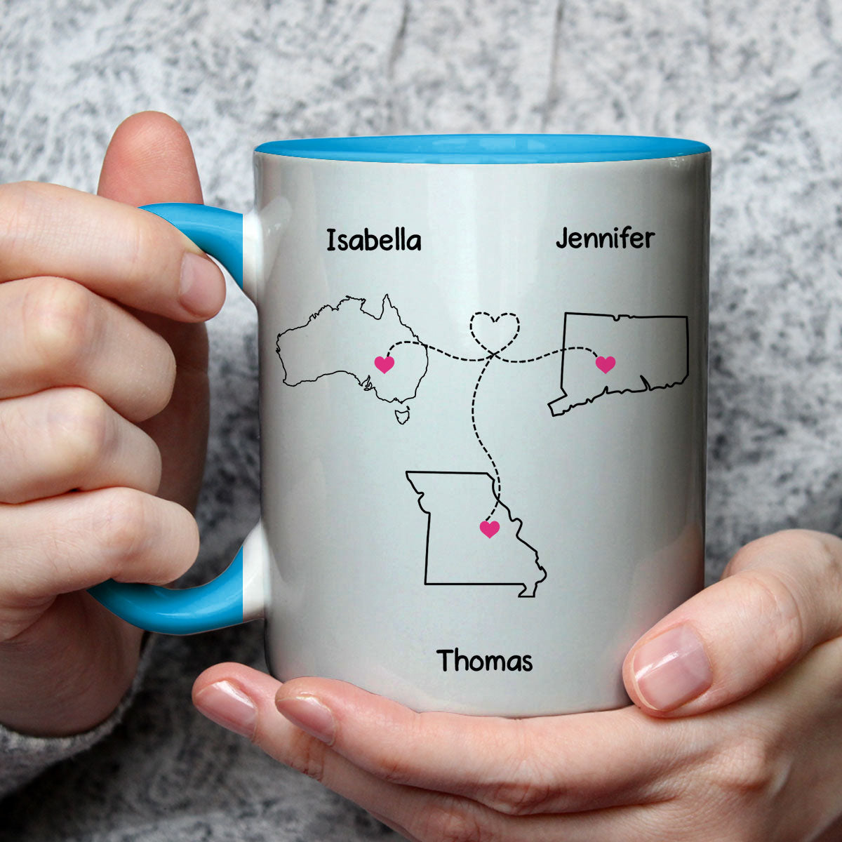 I Miss Your Face - Personalized Custom Accent Mug