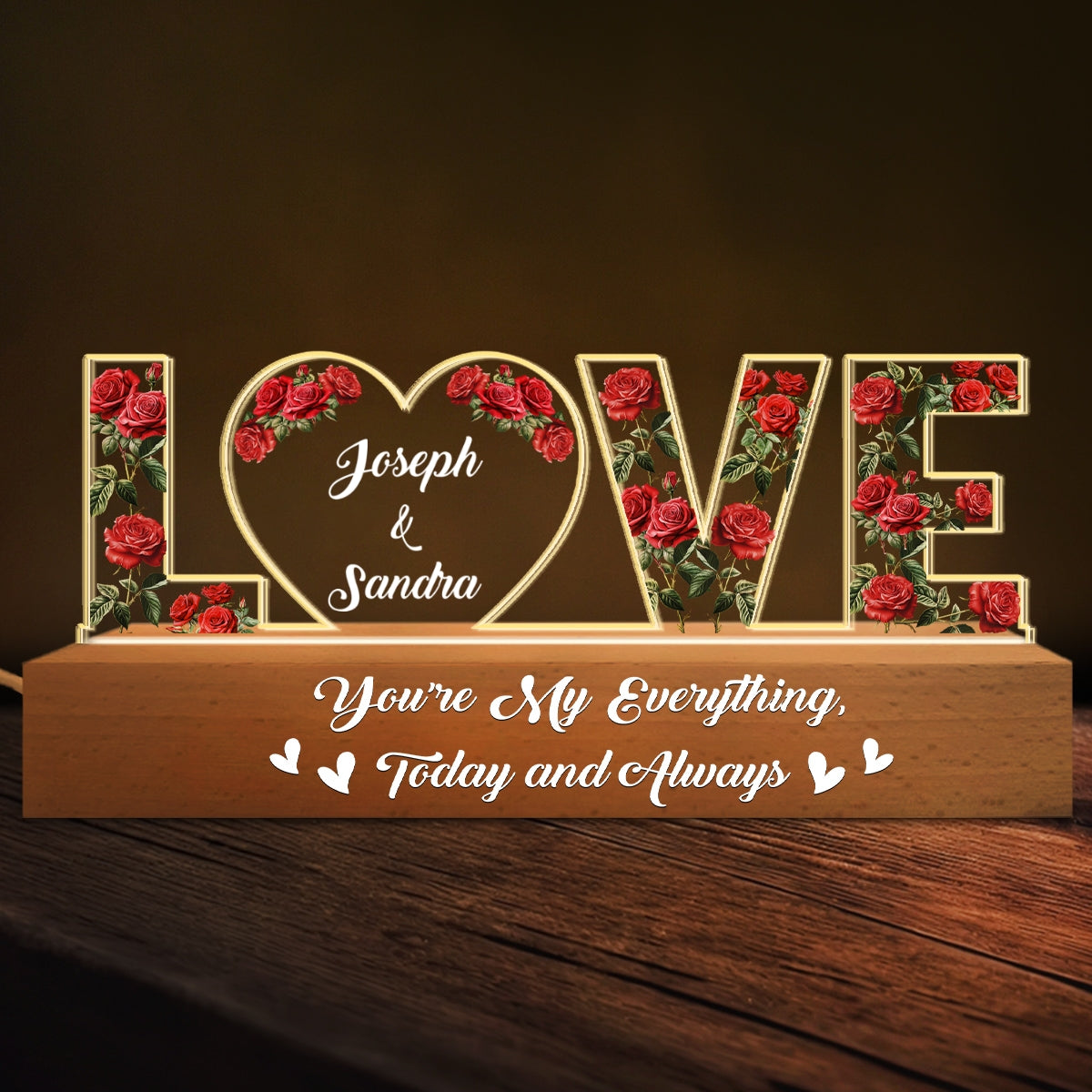 You're My Everything - Personalized Custom Acrylic 3D LED Night Light
