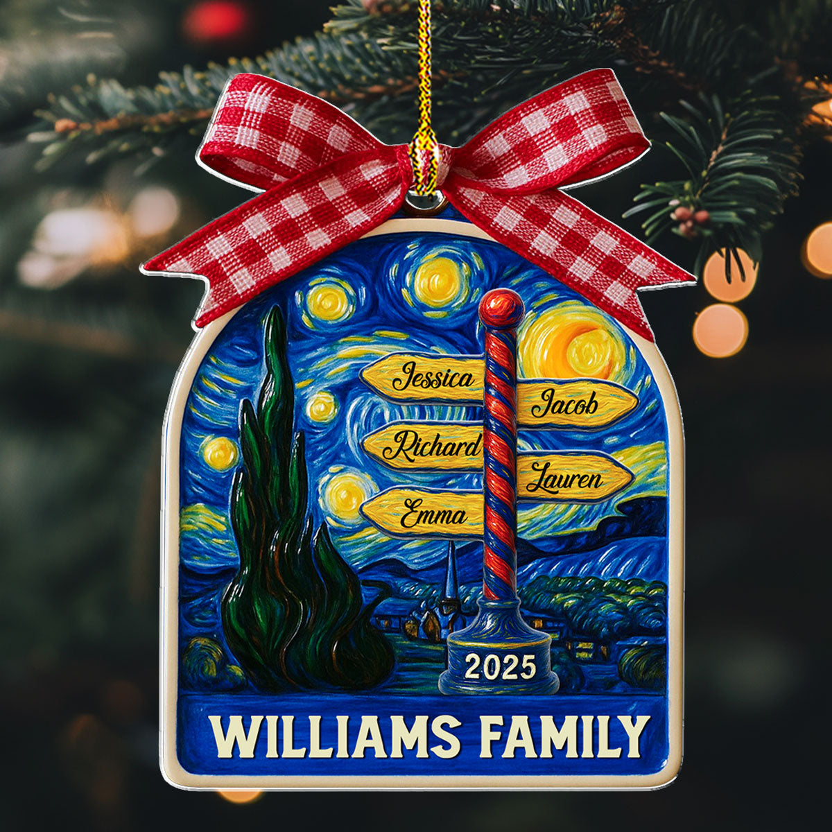 Festive Family Nights - Personalized Custom Acrylic Ornament